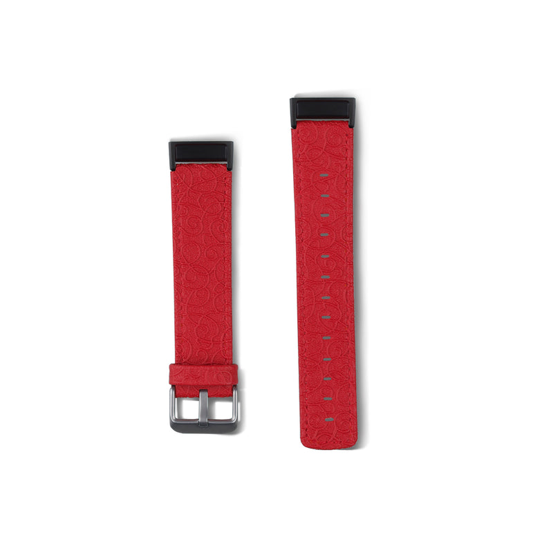Thanskcase Band for Fitbit Charge 4 / Charge 3 / Charge 3 SE, Genuine Leather Wristbands Replacement Spring Bar and Embossed Pattern.