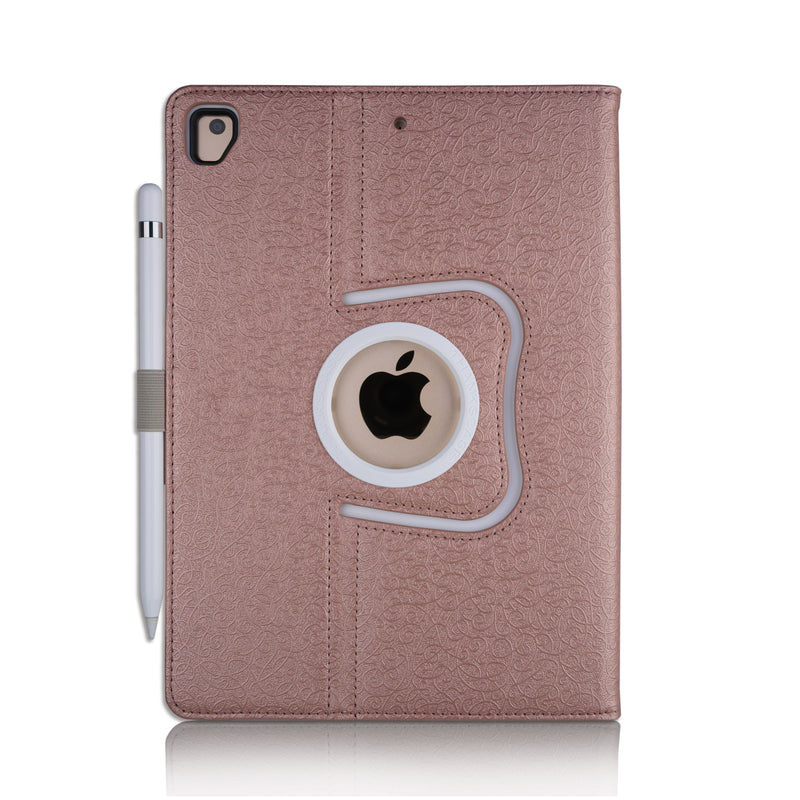 Thankscase Case for iPad 9.7 2018 2017 / iPad Pro 9.7 / iPad Air 2, Rotating TPU Smart Cover, Swivel Leather Case with Wallet Pocket, Hand Strap, Smart Cover