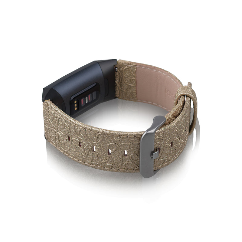 Thanskcase Band for Fitbit Charge 4 / Charge 3 / Charge 3 SE, Genuine Leather Wristbands Replacement Spring Bar and Embossed Pattern.