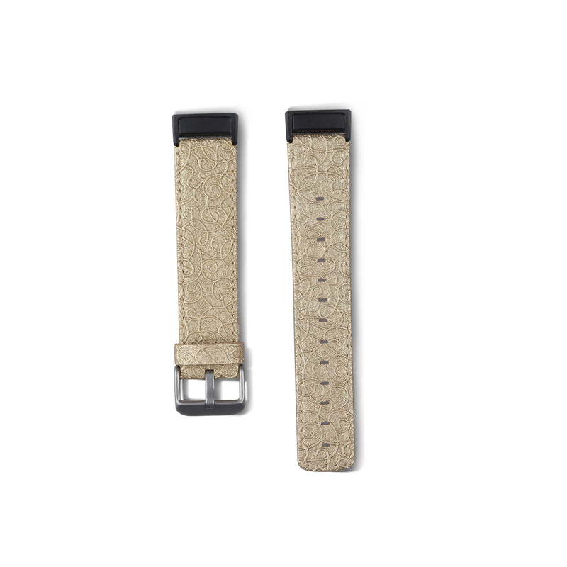 Thanskcase Band for Fitbit Charge 4 / Charge 3 / Charge 3 SE, Genuine Leather Wristbands Replacement Spring Bar and Embossed Pattern.