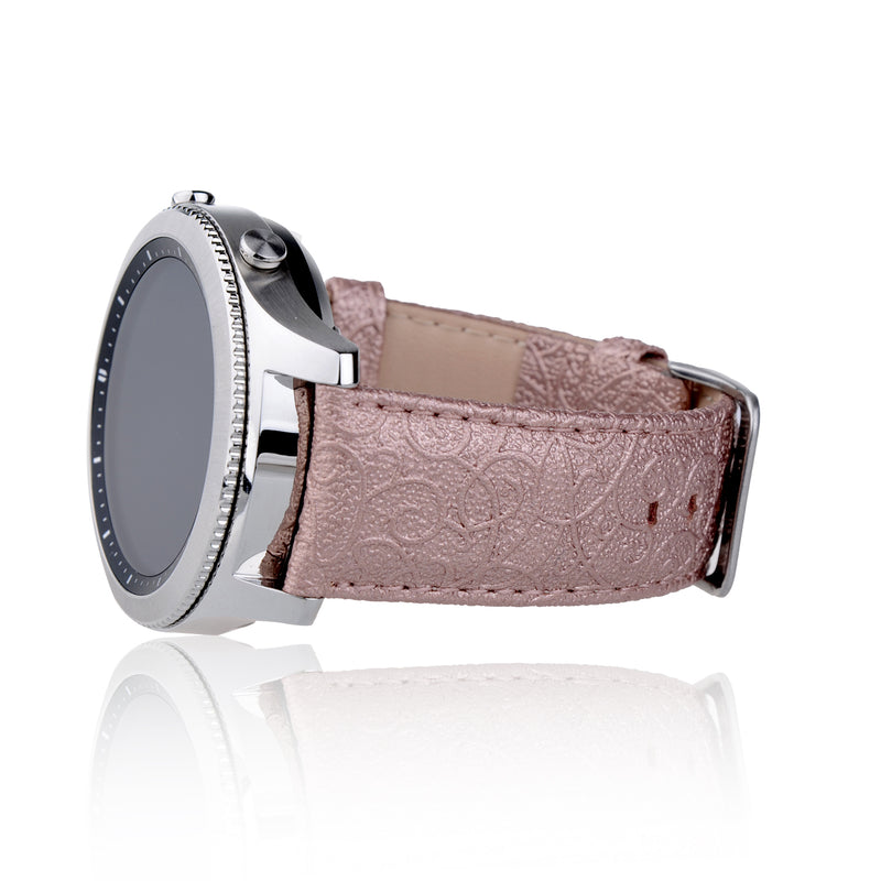 Thankscase Samsung Galaxy Watch 3 45mm Band, Galaxy Watch 46mm Band, Gear S3 Classic/Frontier Band, Genuine Leather Wrist Strap Replacement with Embossed Pattern for Galaxy Watch 3