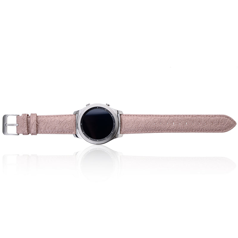 Thankscase Samsung Galaxy Watch 3 45mm Band, Galaxy Watch 46mm Band, Gear S3 Classic/Frontier Band, Genuine Leather Wrist Strap Replacement with Embossed Pattern for Galaxy Watch 3