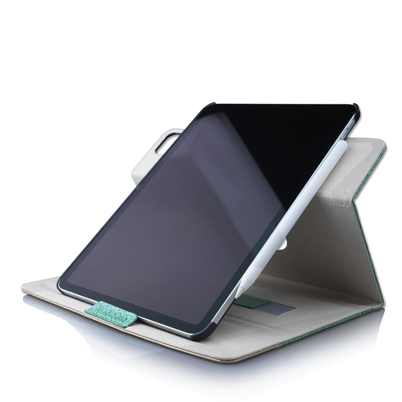 Thankscase Case for iPad Pro 12.9 2020, Rotating PC Smart Cover with Pencil Holder [Support Pencil Charging], Wallet Pocket, Hand Strap for iPad Pro 12.9 4th Gen/ 3rd Gen